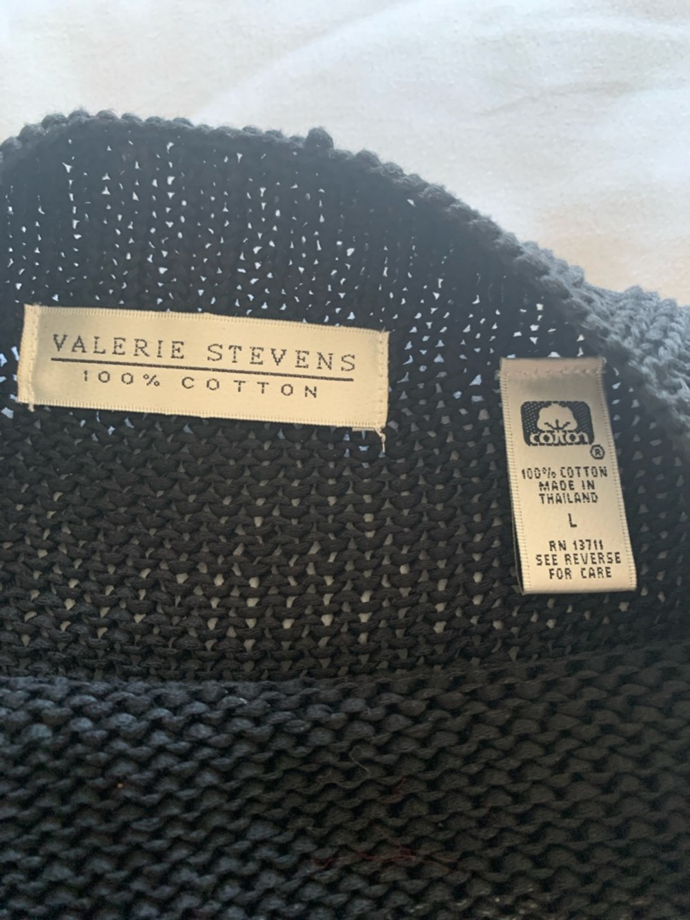Valerie Stevens Black Sleeveless Knit Sweater. Women’s L - Picture 4 of 7